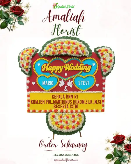 Papan Bunga Pernikahan Puring Kencana
