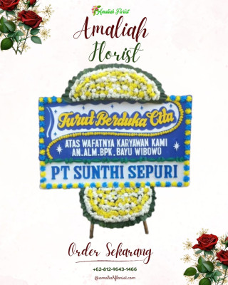Papan Bunga Duka di Puring Kencana