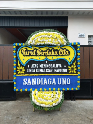 Papan Bunga Duka di Puring Kencana